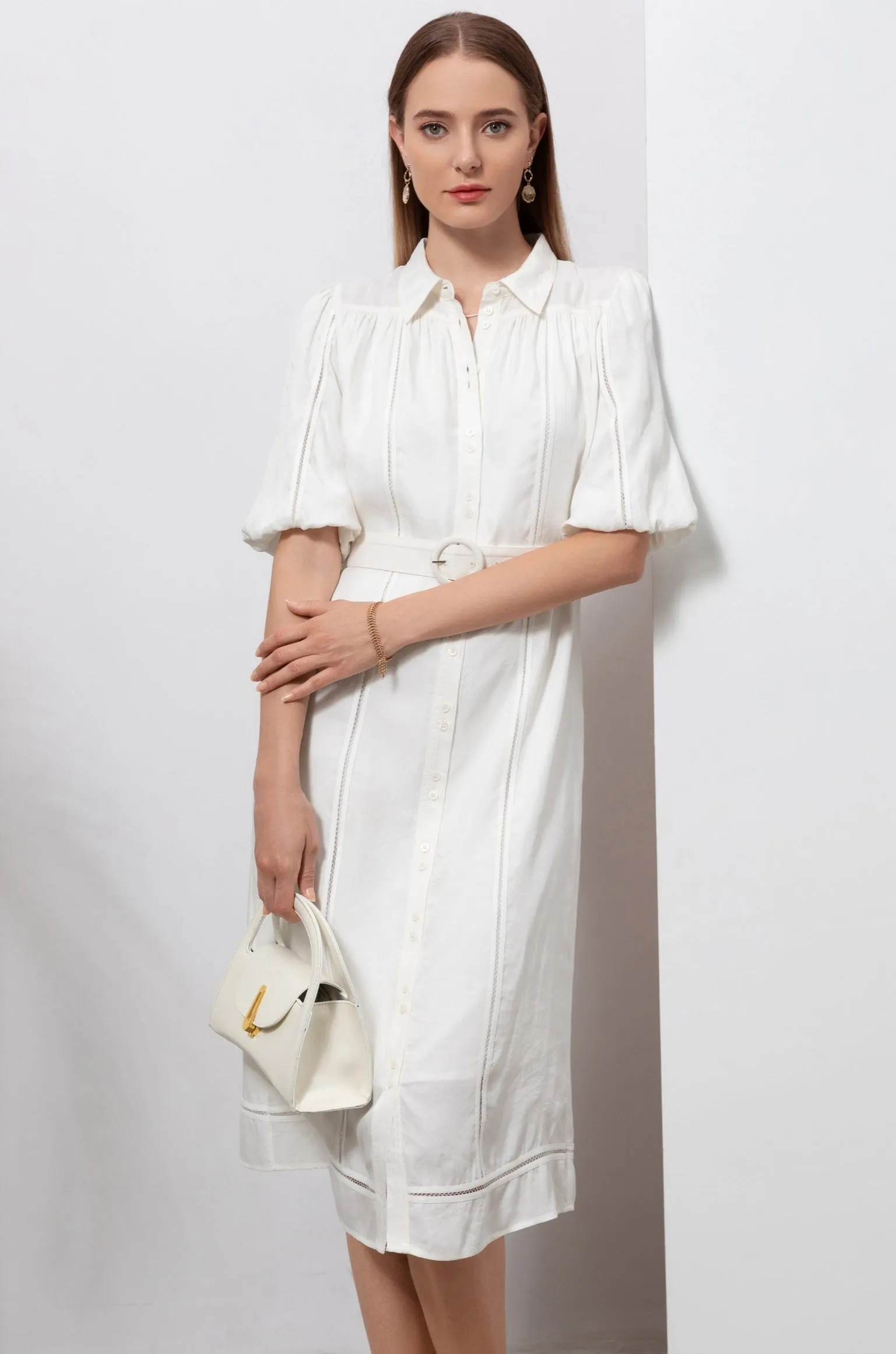 Daphne Long Dress - White - GDS