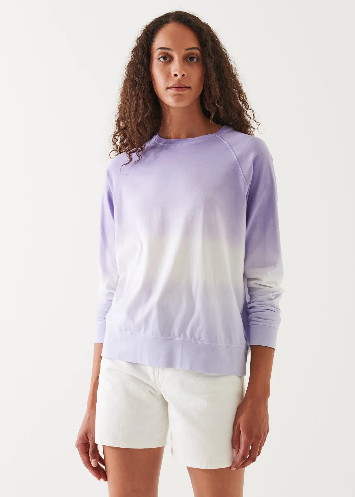 DEGRADE PIMA COTTON STRETCH OVERSIZED SWEATSHIRT