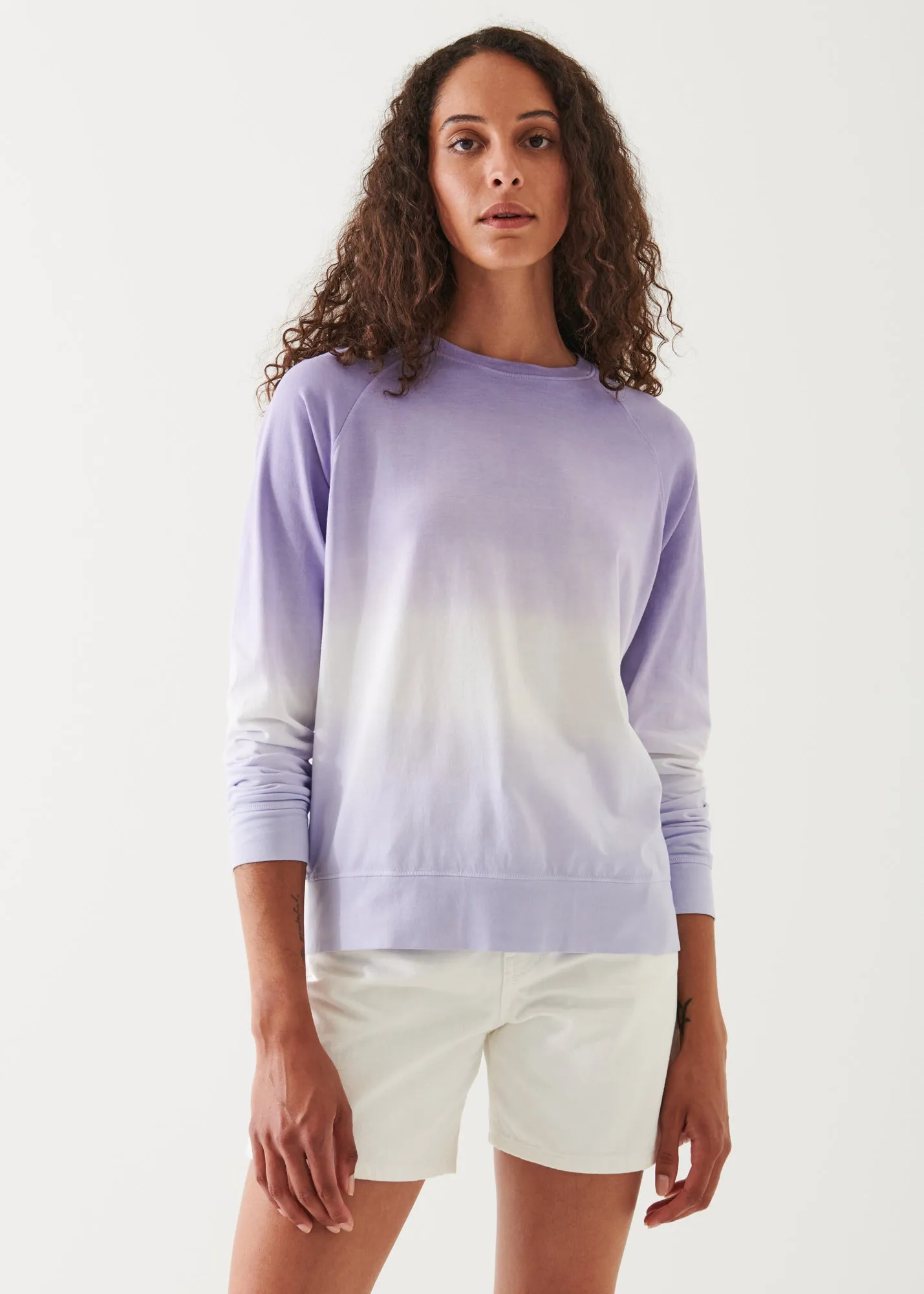 DEGRADE PIMA COTTON STRETCH OVERSIZED SWEATSHIRT