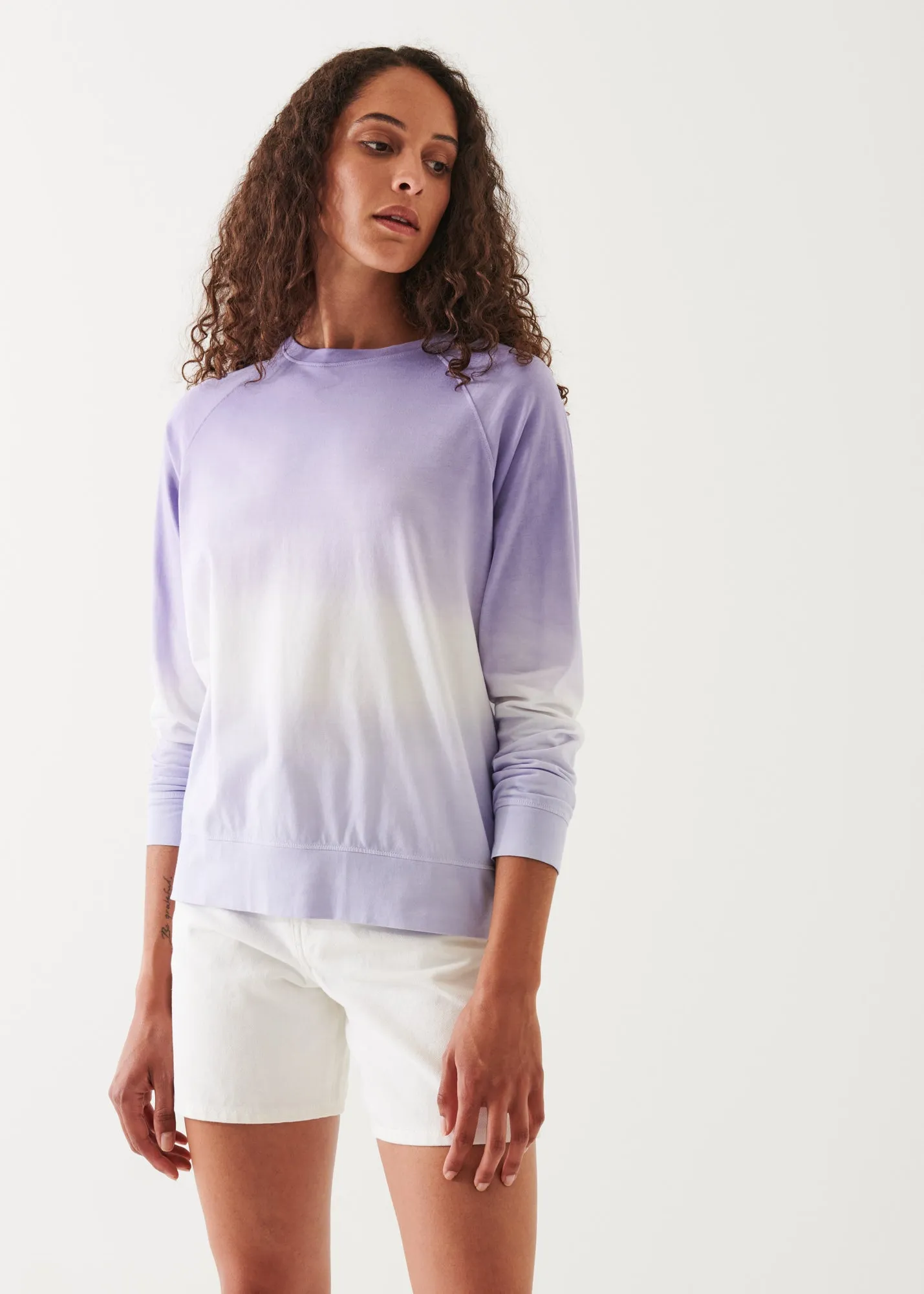 DEGRADE PIMA COTTON STRETCH OVERSIZED SWEATSHIRT