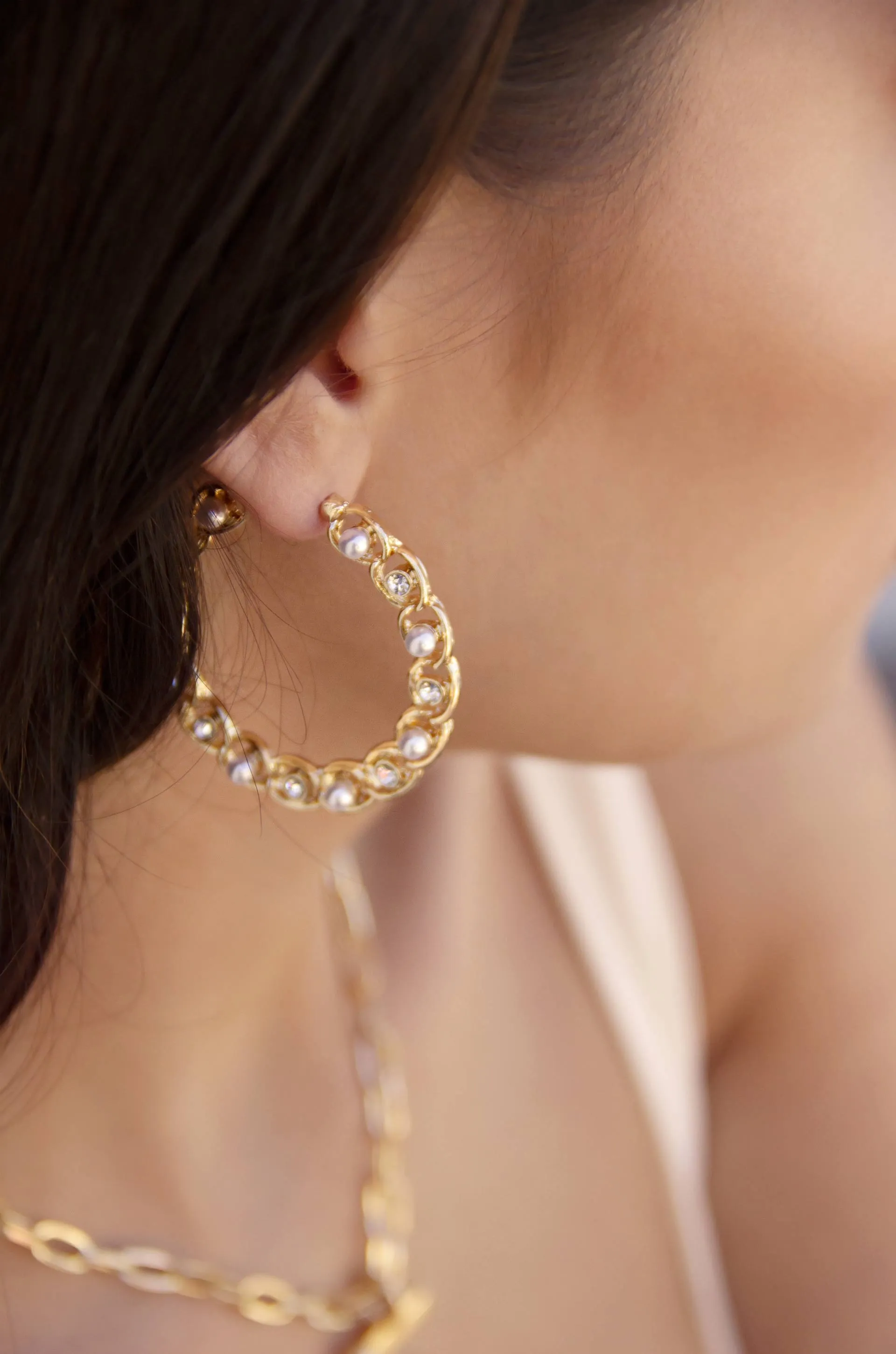 Elite Crystal Hoop Earring