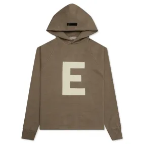 Essentials Kid's Big E Knit Hoodie - Oak