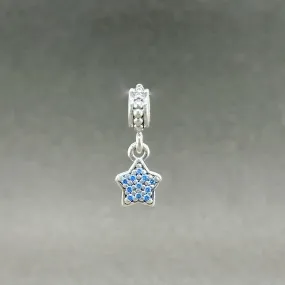 Estate Pandora SS Blue Pave Star Dangle Charm