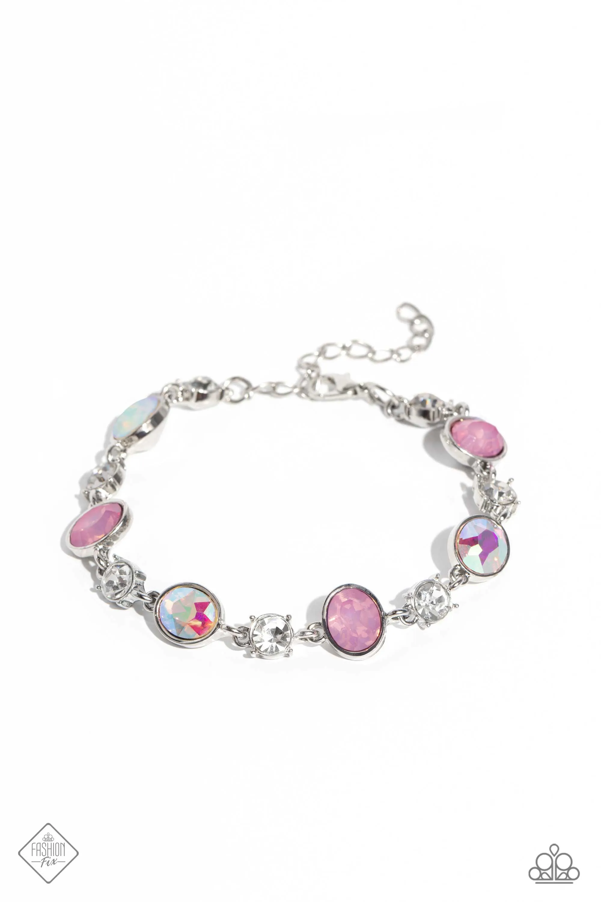 Ethereal Empathy Multi & Pink Rhinestone Bracelet - Paparazzi Accessories