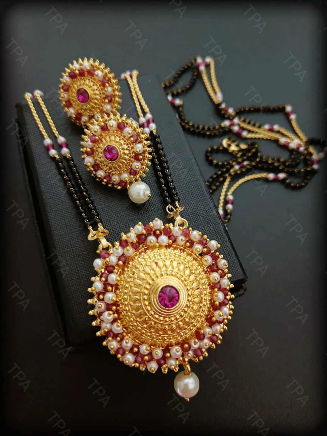 Exclusive Crystal/moti Pendant Trendy collection Mangalsutra-KARTI001MSF