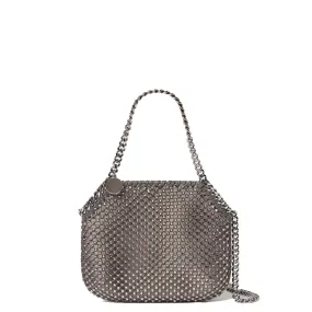 Falabella Mini Evening Crystal Mesh, Fog