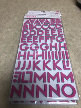 Flip Flop - Pink Foam Letter Stickers