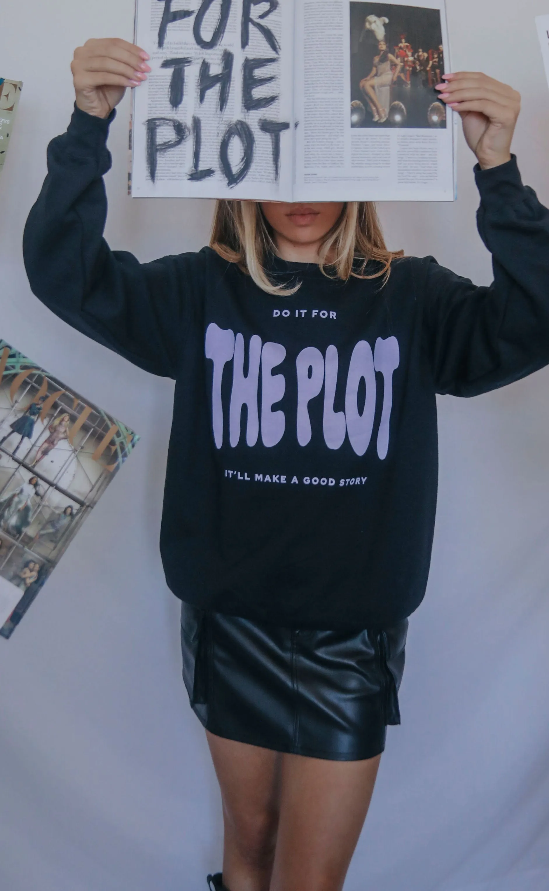 friday   saturday: the plot sweatshirt