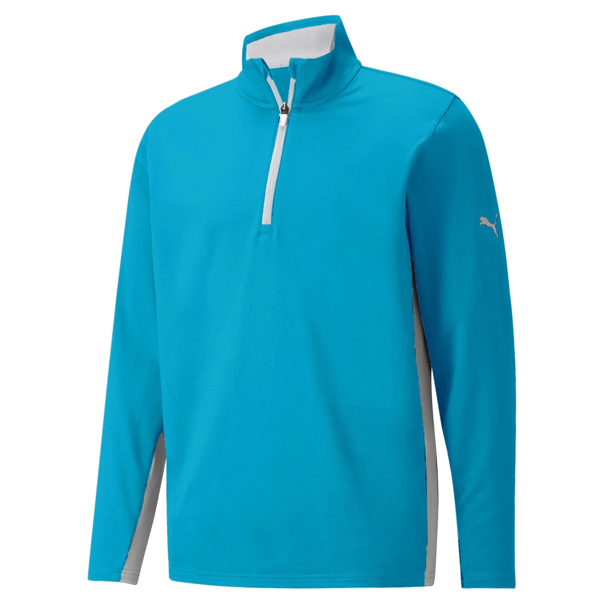 Gamer Golf 1/4 Zip | Aqua Blue / Ash Gray