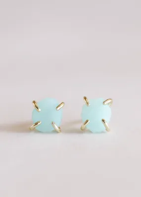 Gemstone Prong - Amazonite Studs