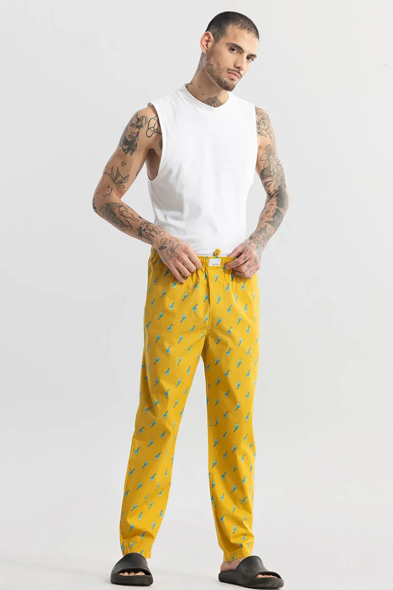 Giraffe Print Yellow Pyjama