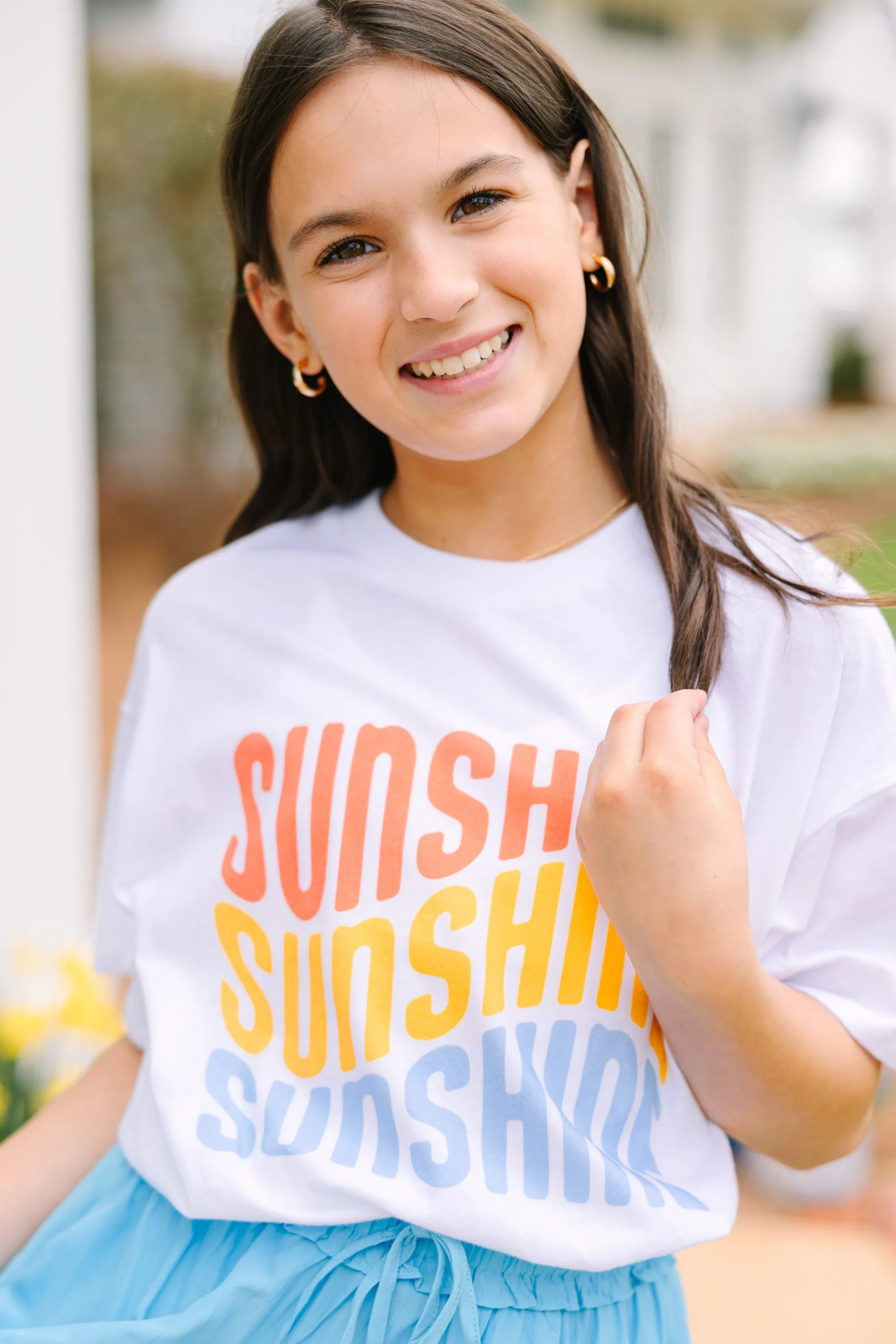 Girls: You're My Sunshine White Oversized Graphic Tee