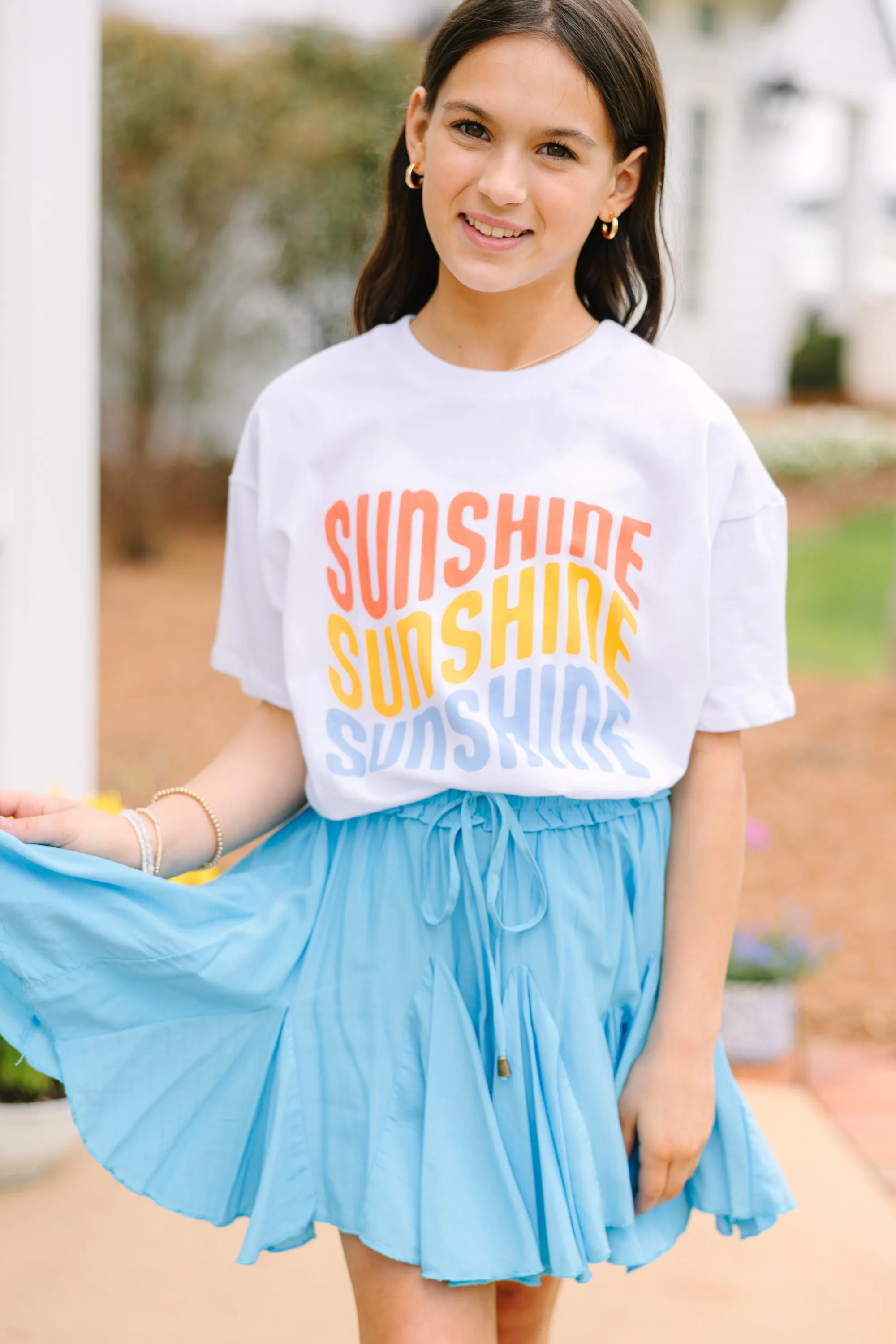 Girls: You're My Sunshine White Oversized Graphic Tee