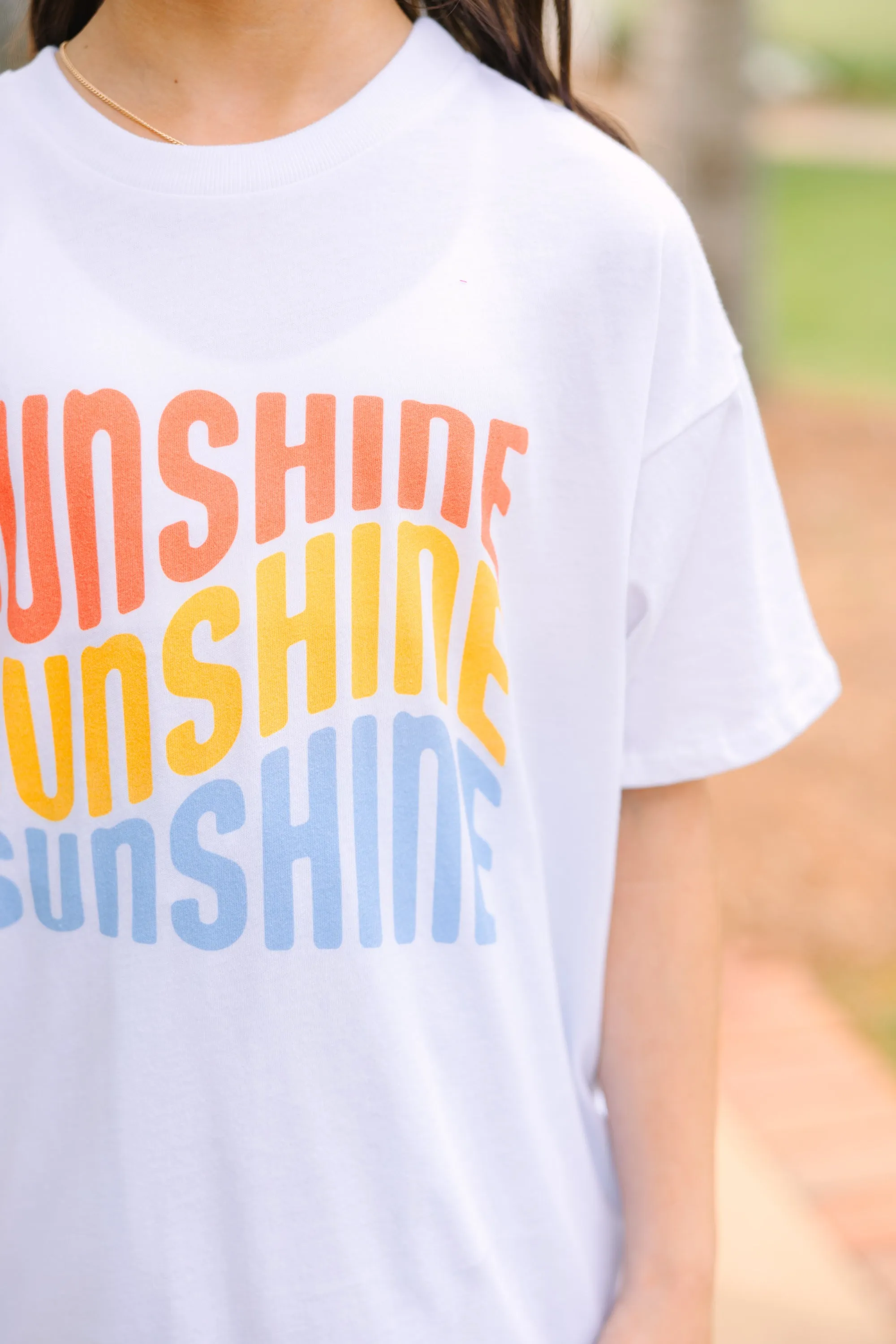 Girls: You're My Sunshine White Oversized Graphic Tee