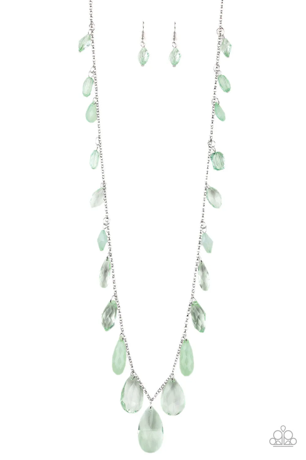 Glow And Steady Wins The Race Green Necklace