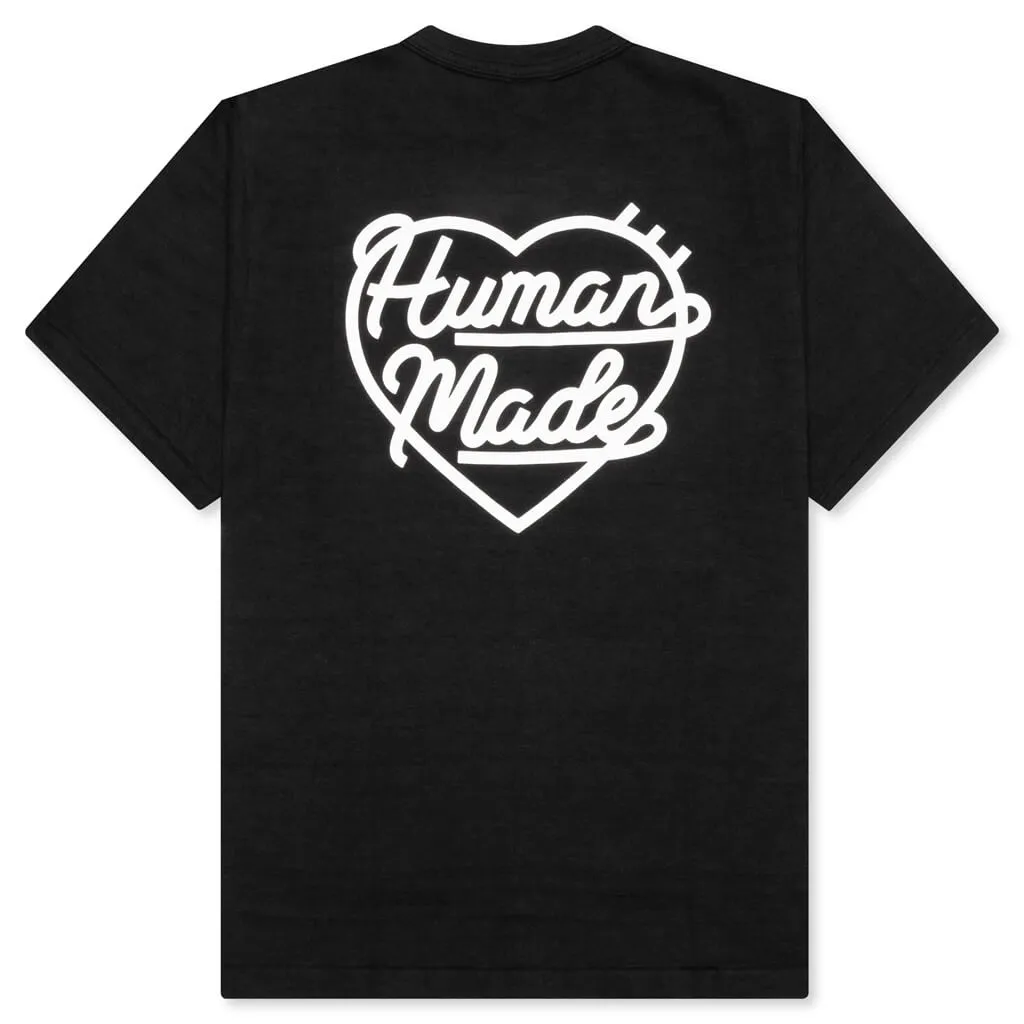 Heart Badge T-Shirt - Black