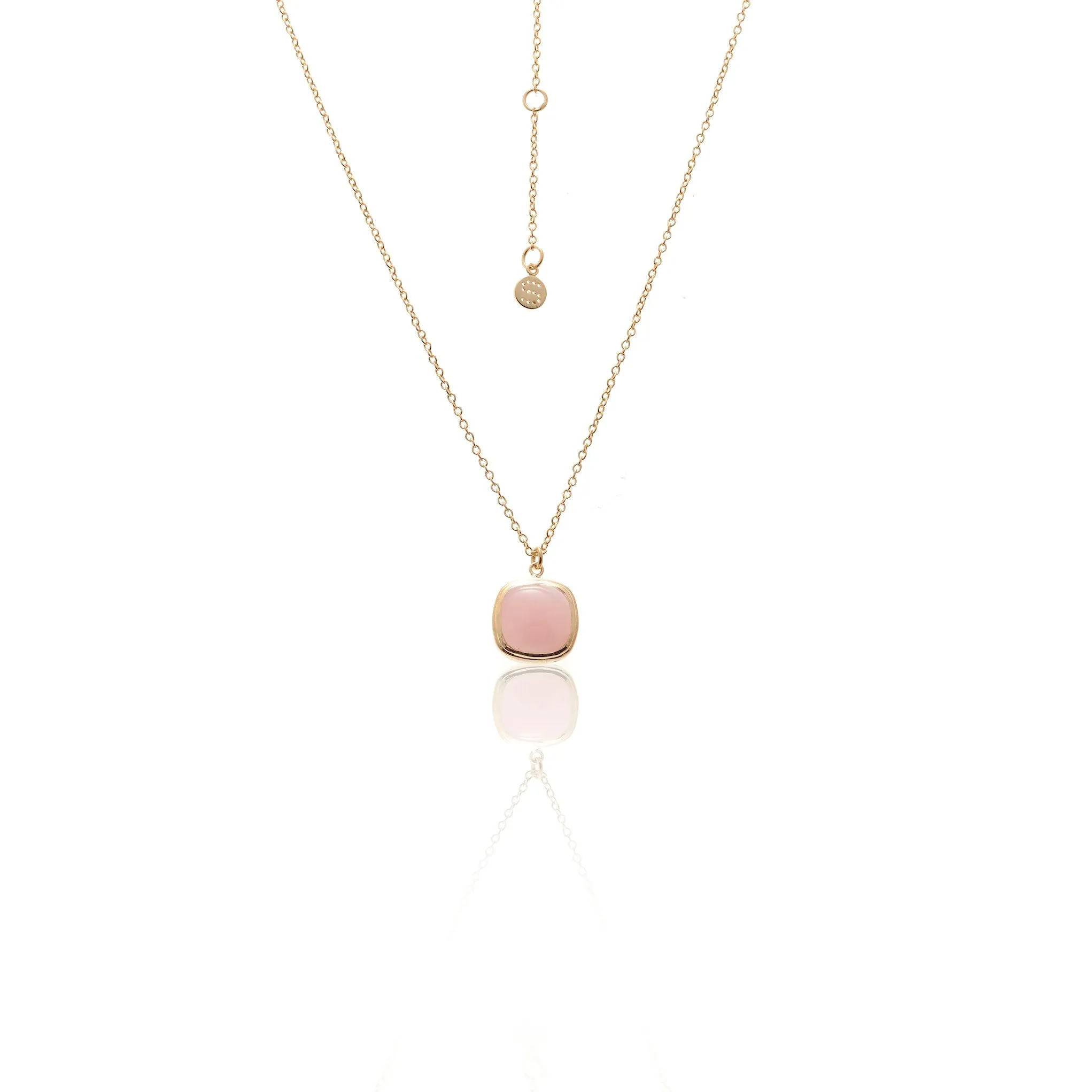 Heritage / Necklace / Pink Opal   Gold