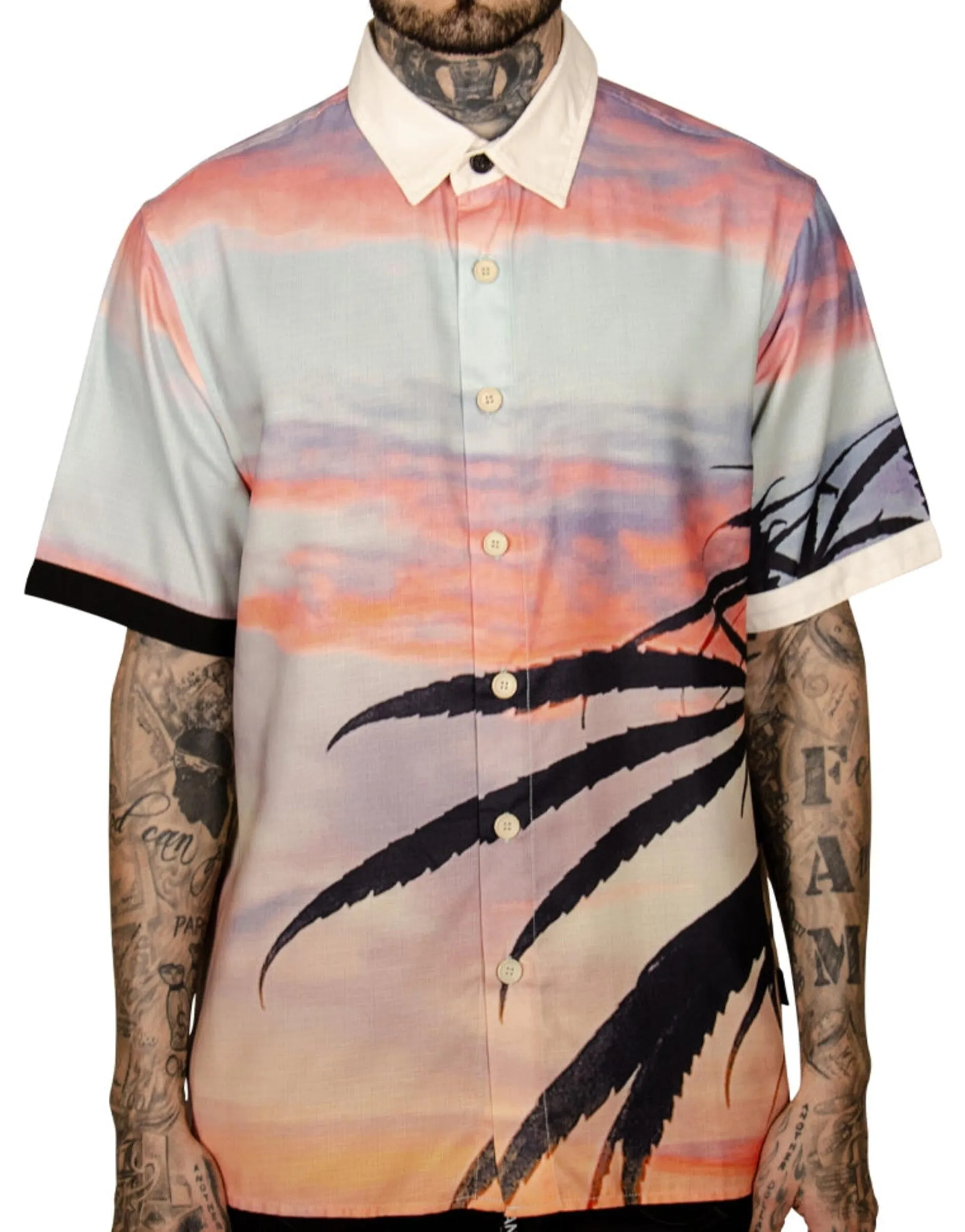 In The Clouds Button Up Shirt (Sunset) /D8