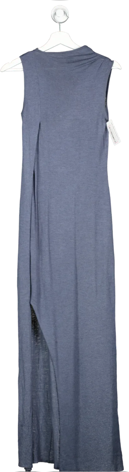 Karen Millen Blue Cashmere Blend Knit Midaxi Dress UK XS