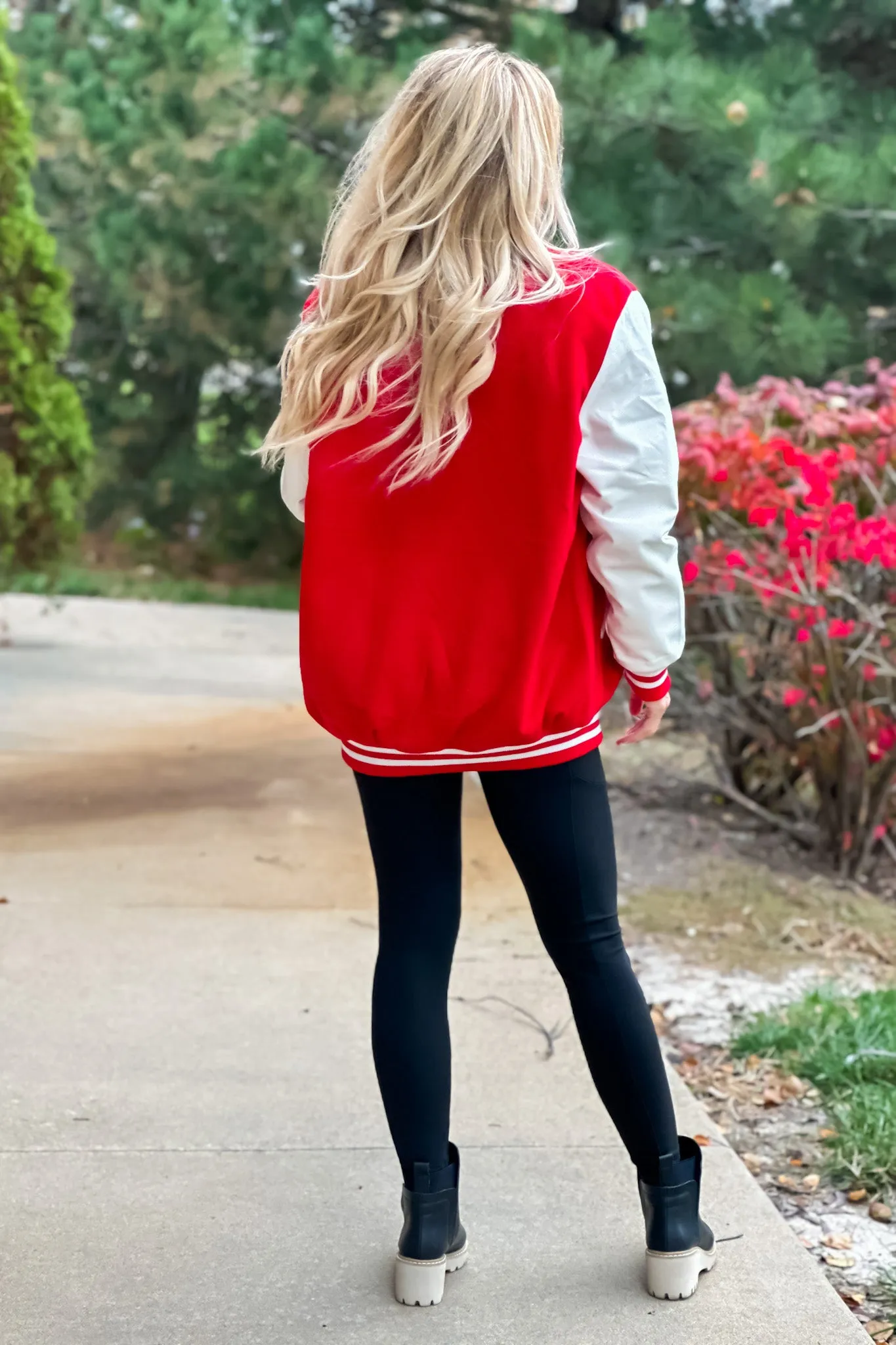 KC Varsity Letterman's Jacket : Red/White/Gold