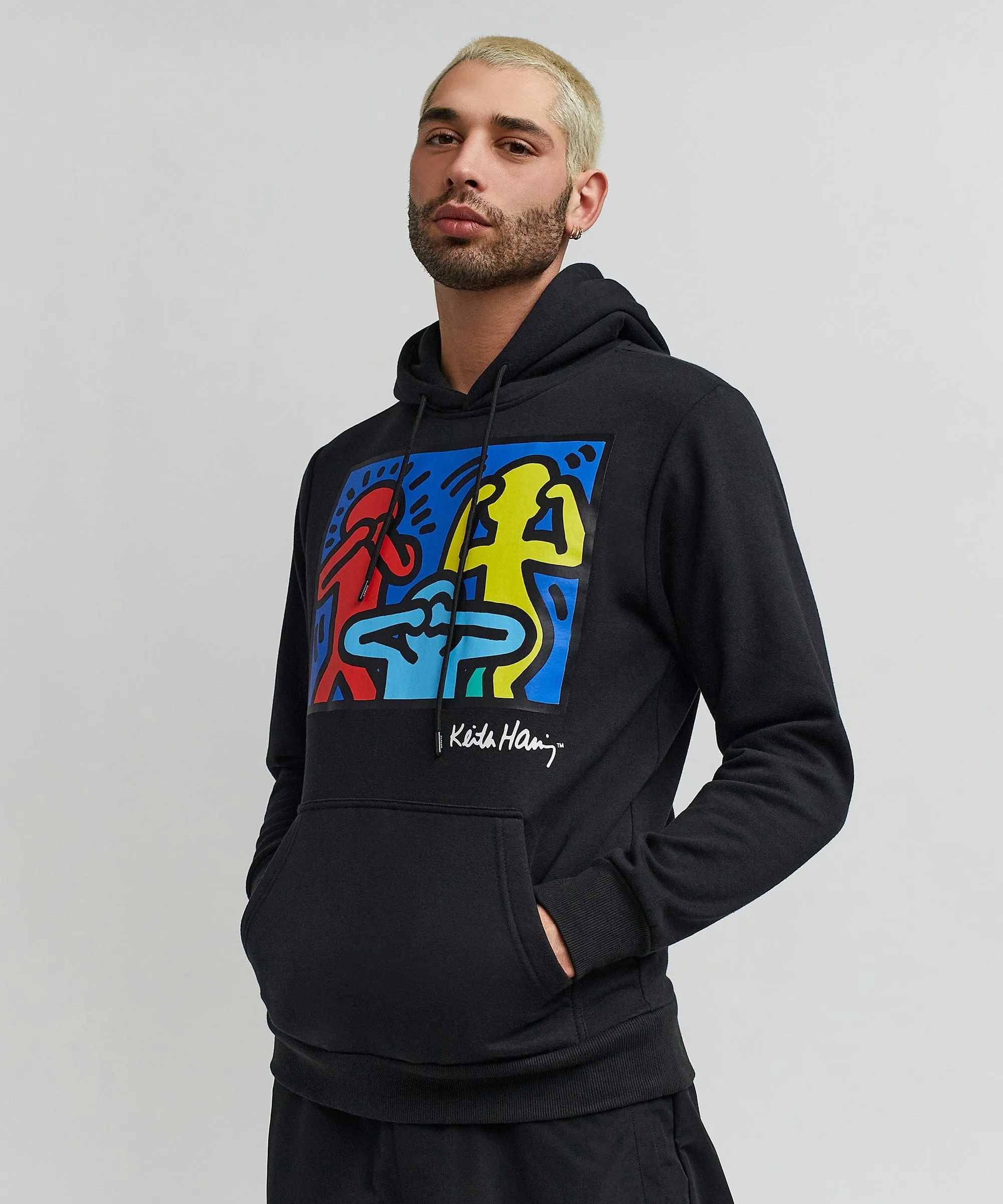 Keith Haring Characters Hoodie - Black