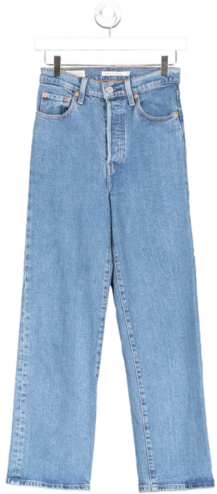 levis Blue Ribcage Straight Jeans W25