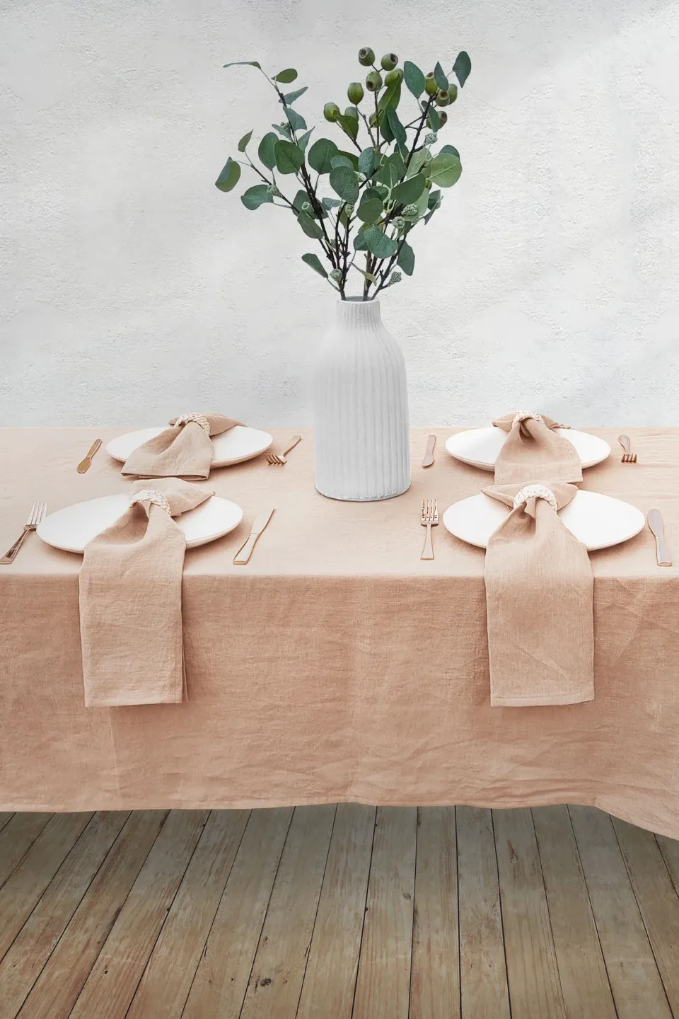 Linen Tablecloth, Blush