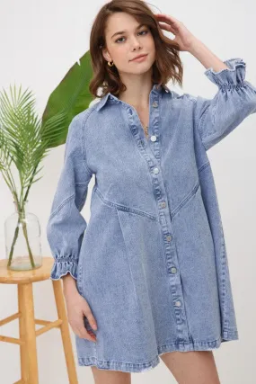 Linked Washed Denim Dress [ONLINE EXCLUSIVE]