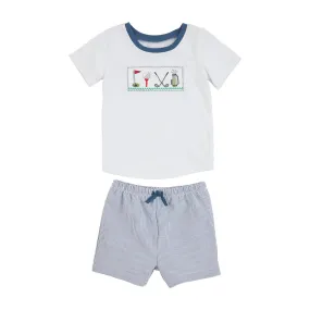 Mud Pie Golf 2pc Short Set