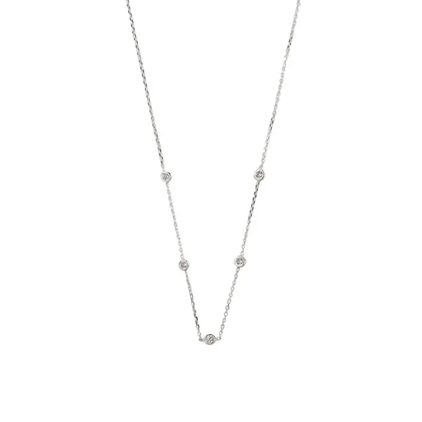 Multi Crystal Chain - Silver