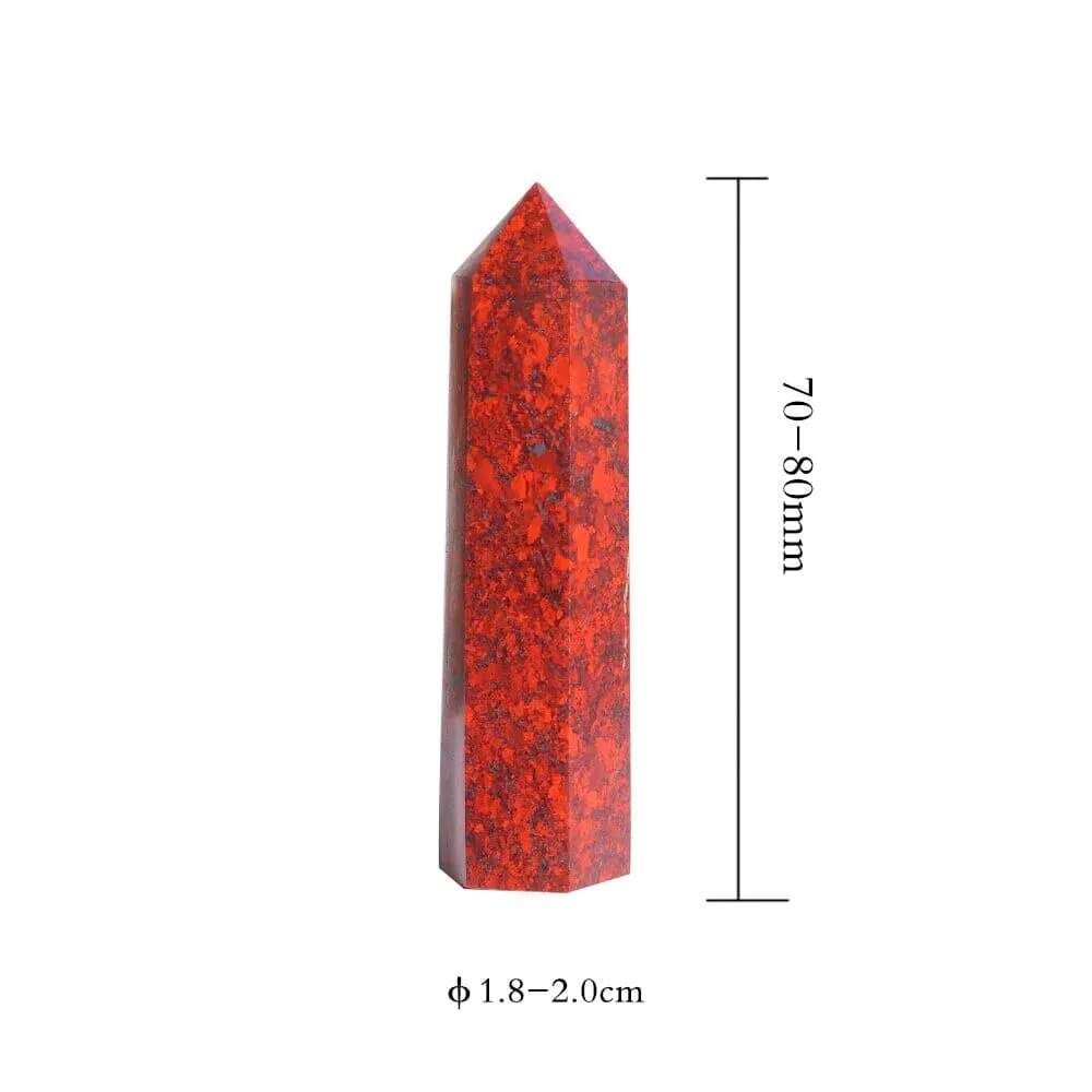 Natural Blood Stone Healing Stone Wand