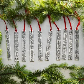 NEW! Names of Jesus Icicle Ornament Set (10 Pieces) by Wendell August Made in USA 1JESUS034S10