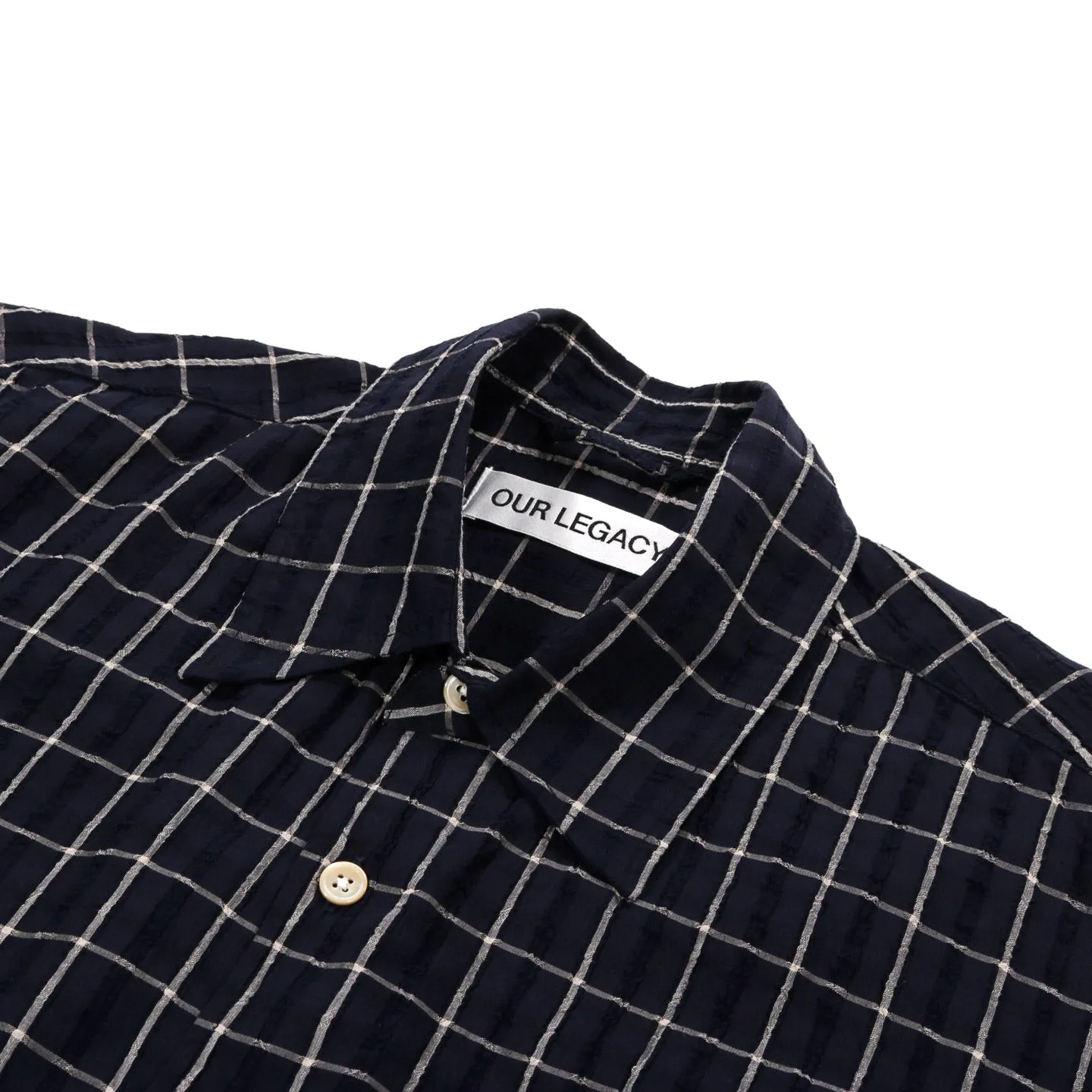 OUR LEGACY ABOVE SHIRT DARK MEDITERRANEAN CHECK