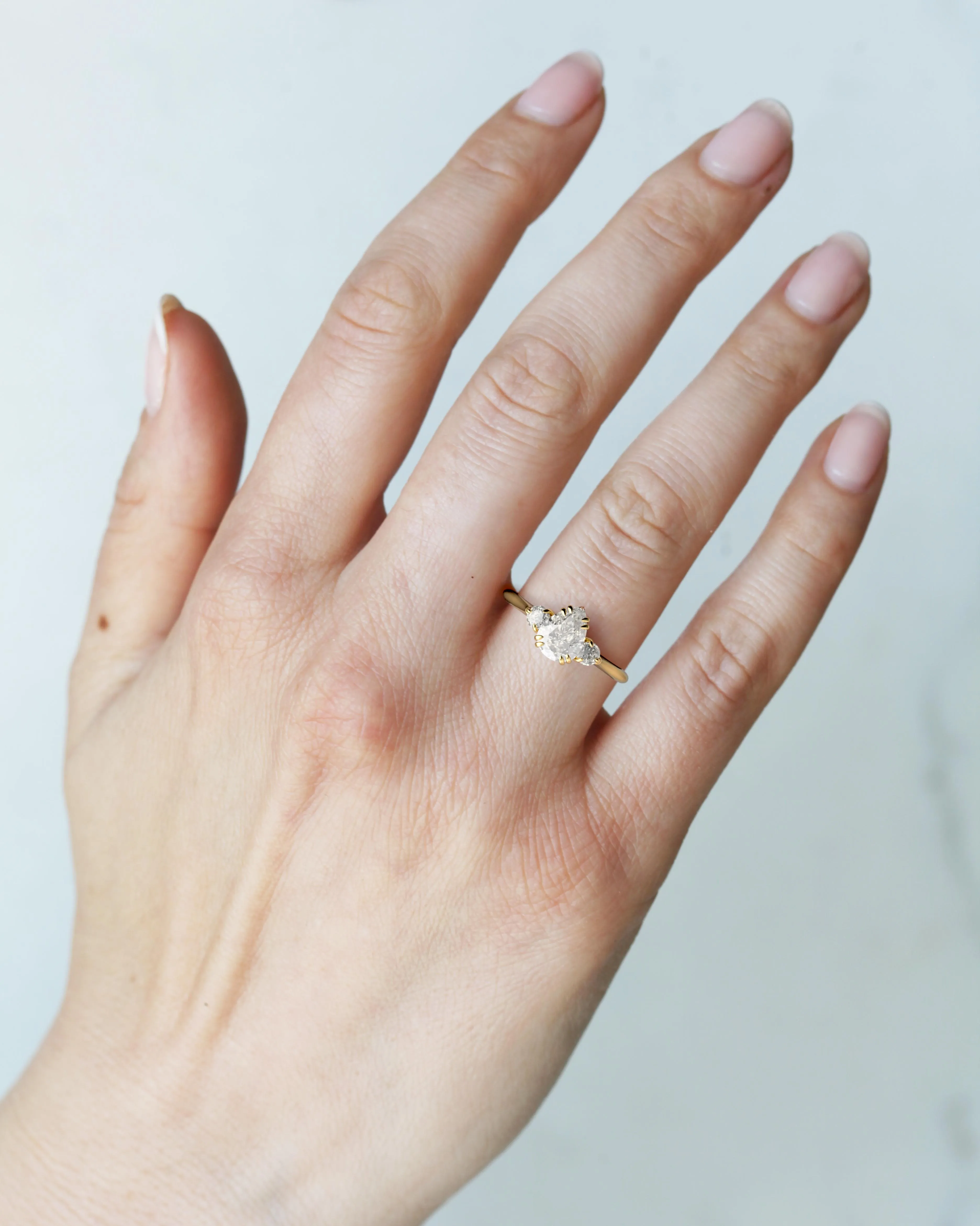 Pear Diamond Ring With Accent Stones