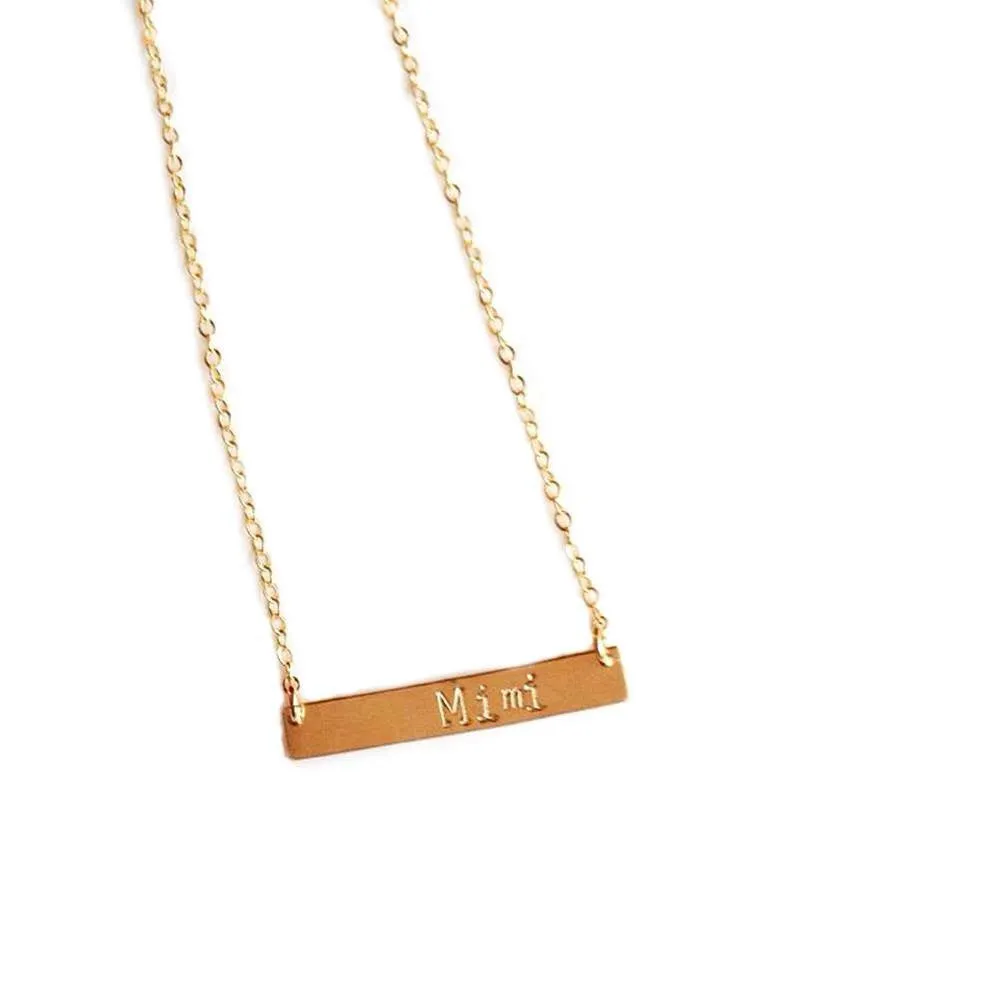 Personalized Bar Necklace