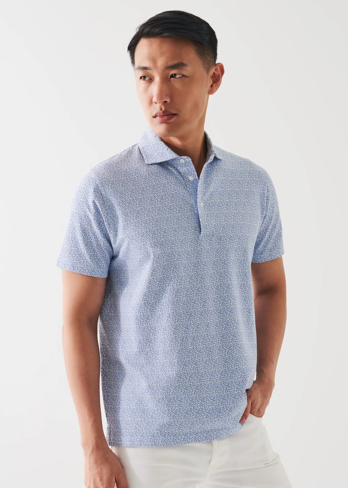 PIMA COTTON STRETCH PRINTED POLO