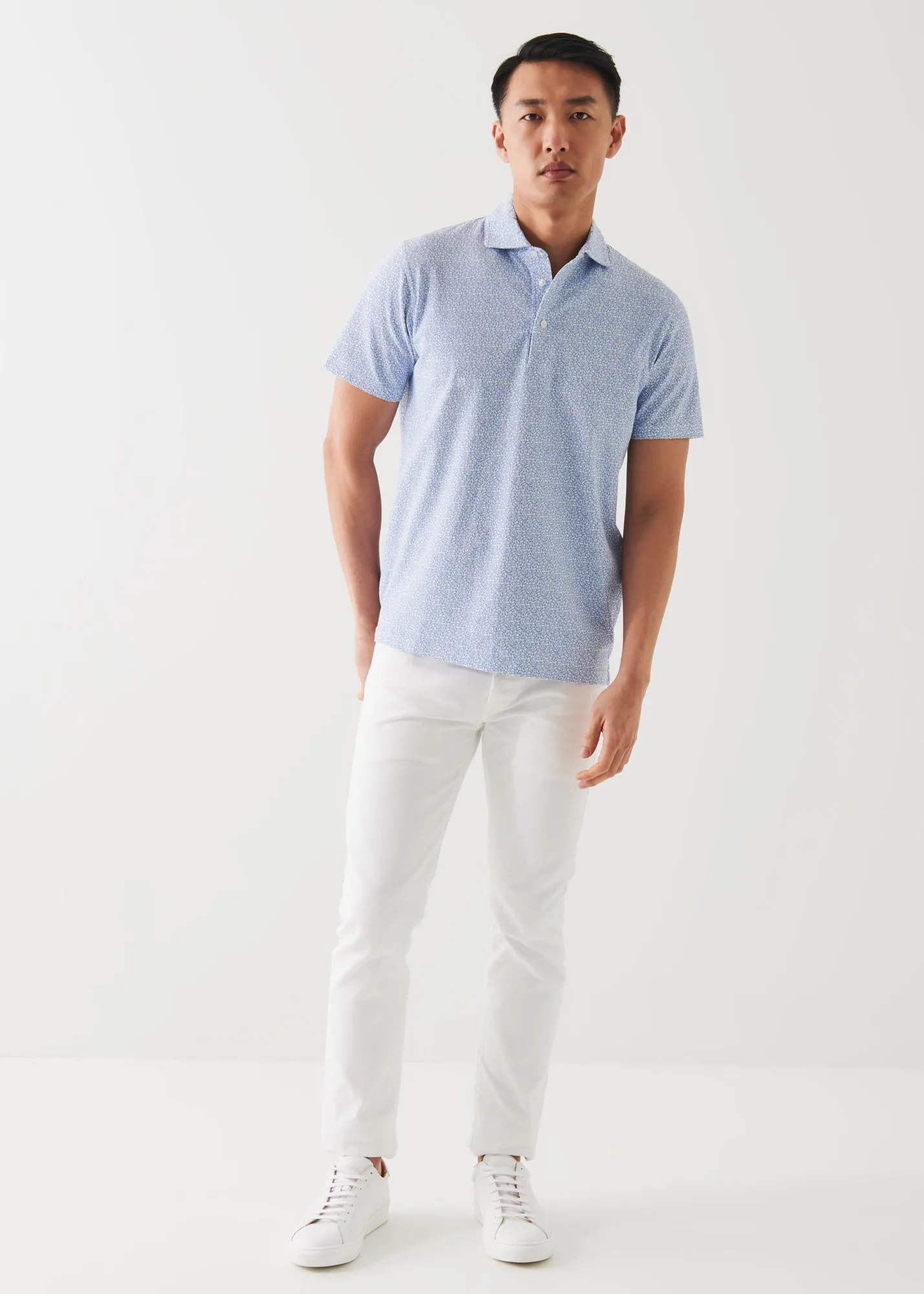 PIMA COTTON STRETCH PRINTED POLO