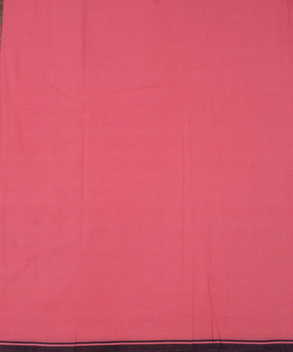 Pink handwoven bengal cotton fabric