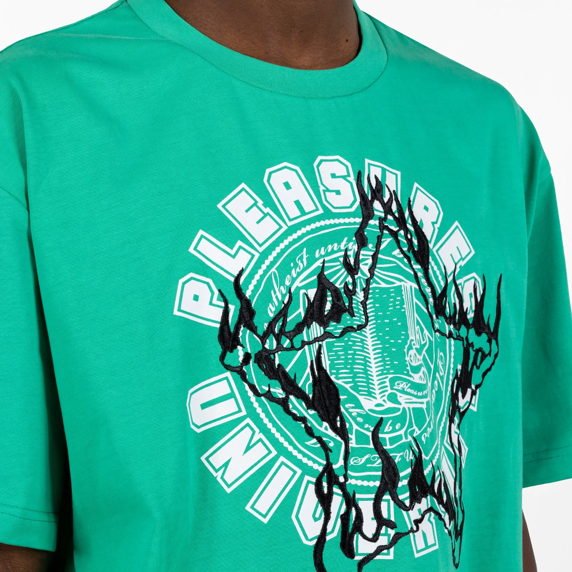 Pleasures University Heavy Weight SS Tee - Green