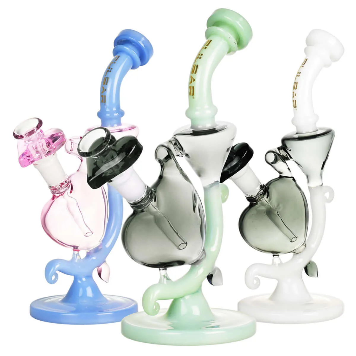 Pulsar Heart Recycler Water Pipe 8.5"