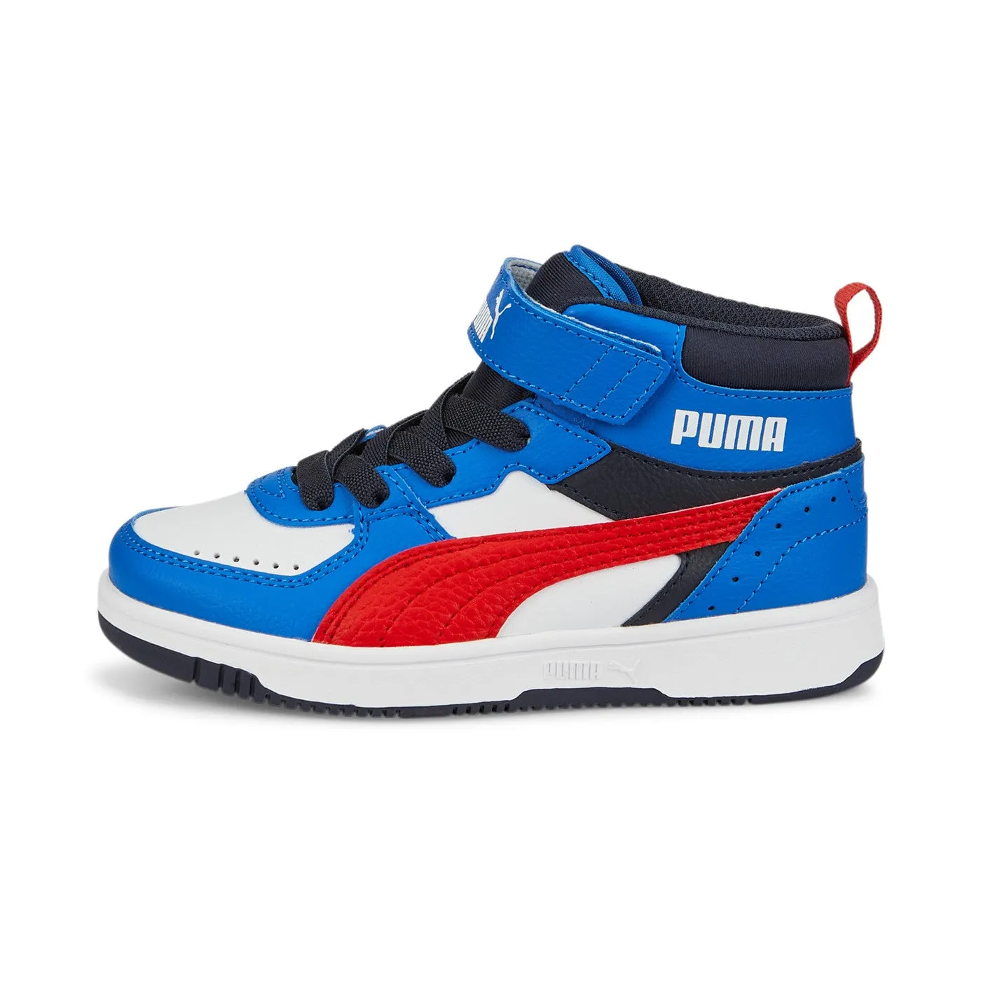 Puma high sneakers for children Rebound JOY 388448 04 white red blue