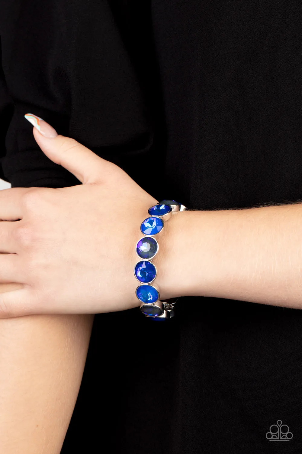 Radiant on Repeat - Blue Paparazzi Bracelet