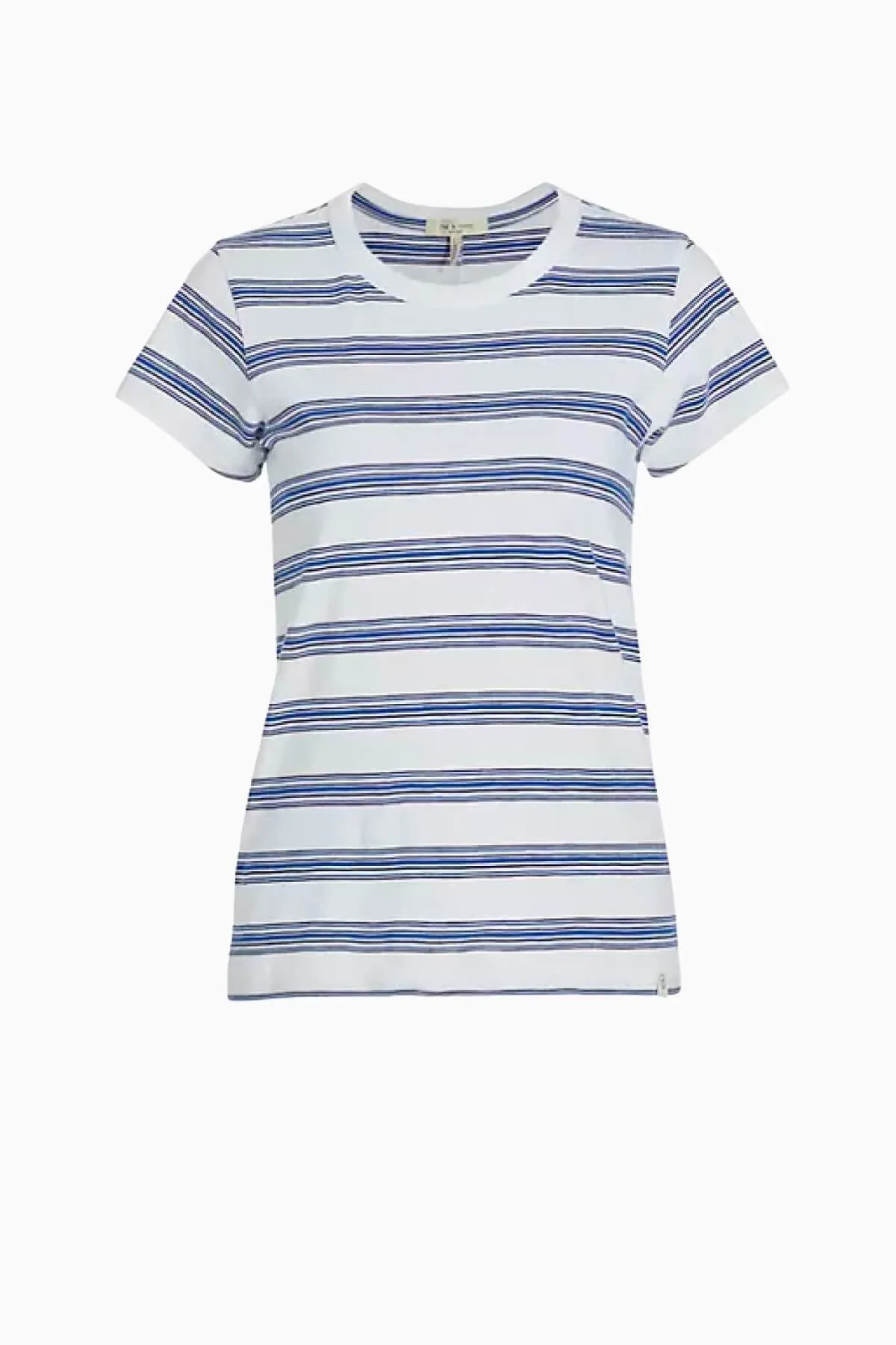 Rag & Bone The Slub Tee - White/ Blue Stripe