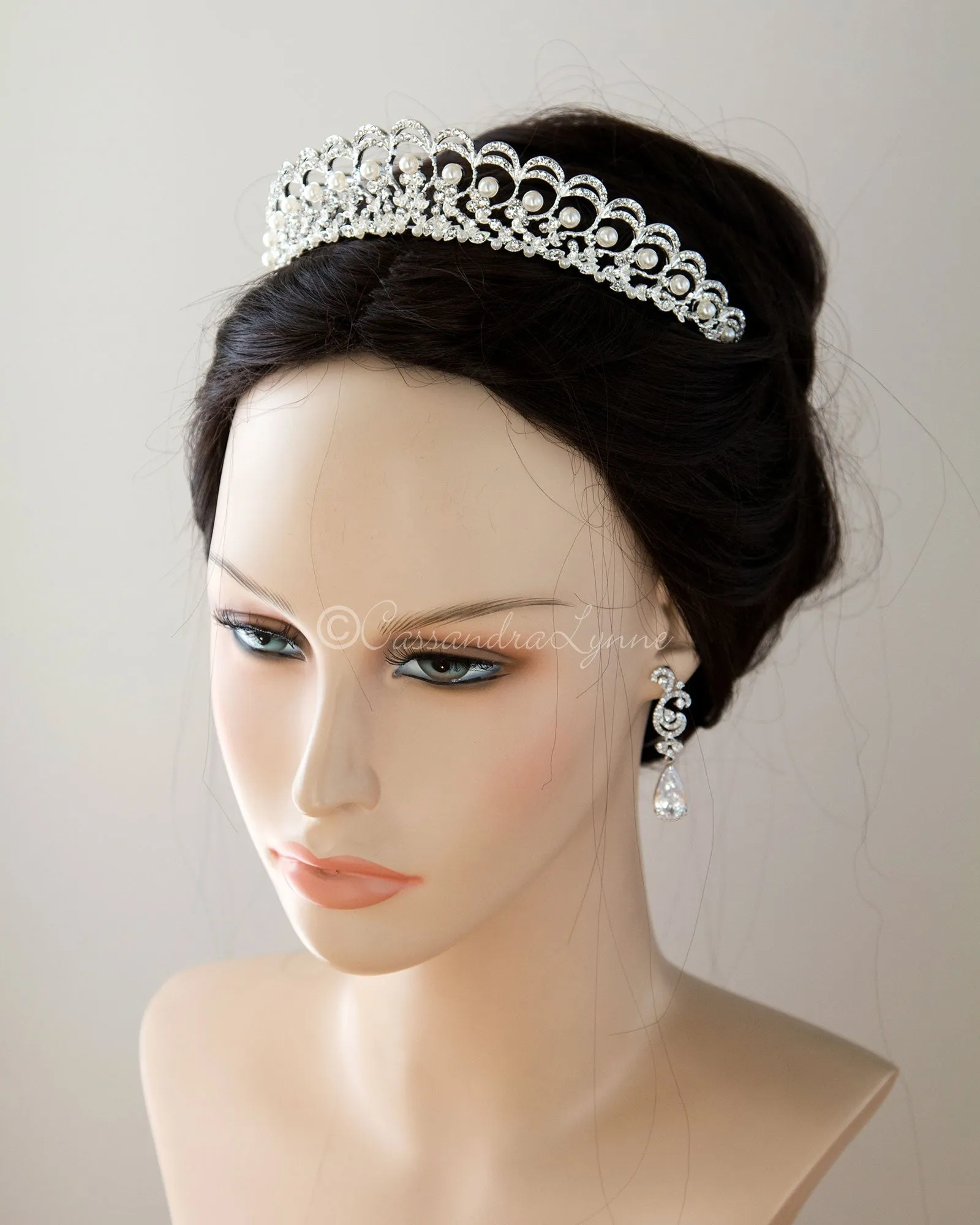 Regal Pearl Wedding Tiara