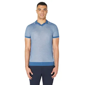 Remus Uomo Slim Fit Knitted Polo - Blue