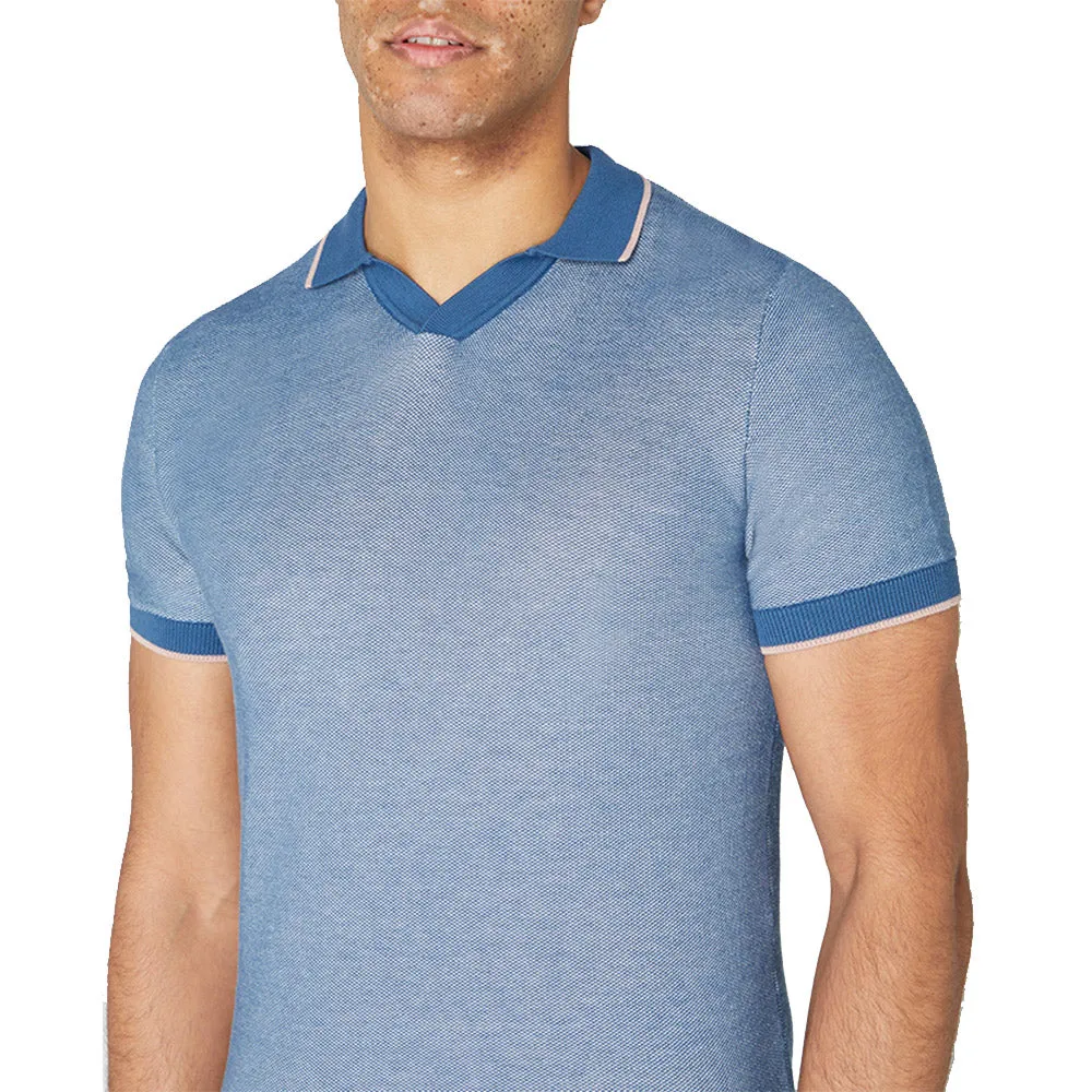 Remus Uomo Slim Fit Knitted Polo - Blue