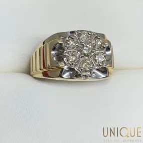 Round Diamond Cluster Cocktail Ring