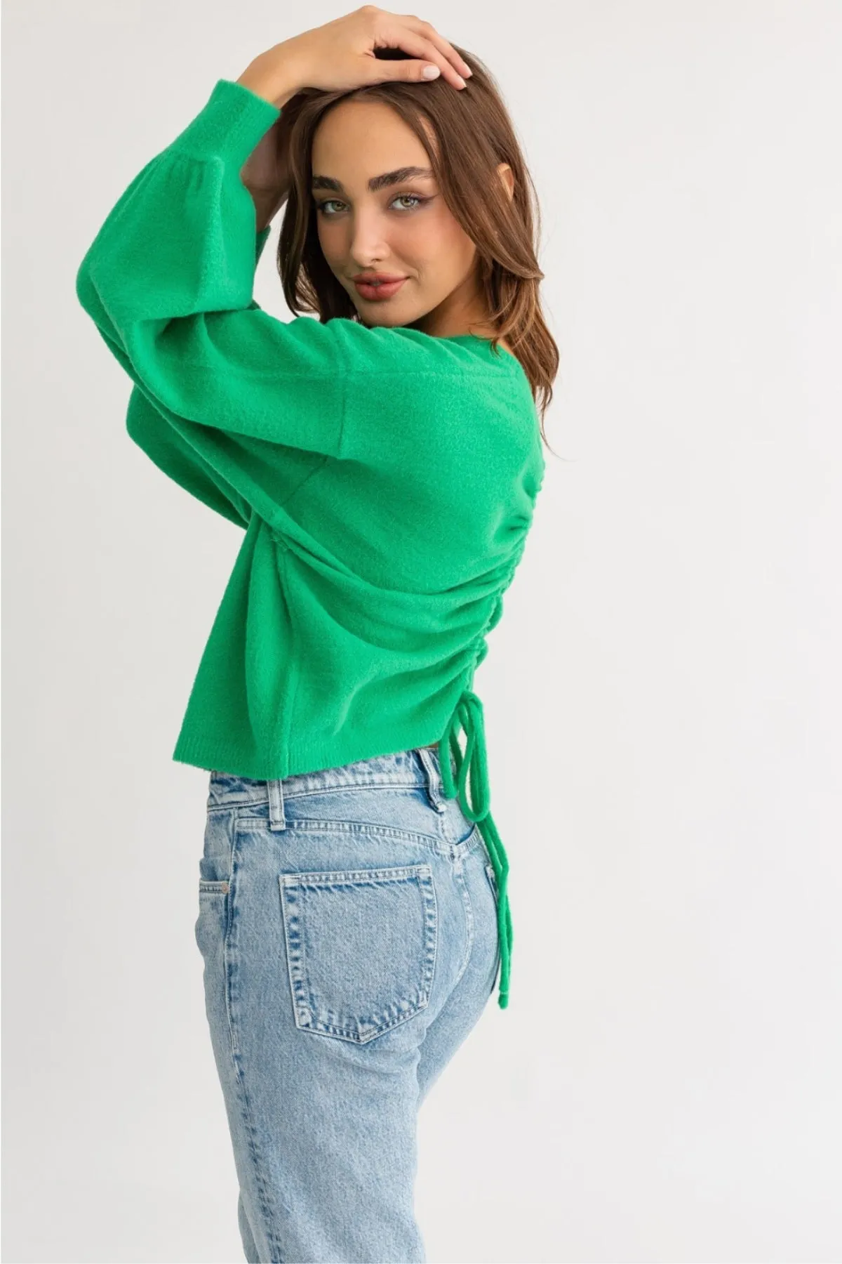 Ruched Back Sweater