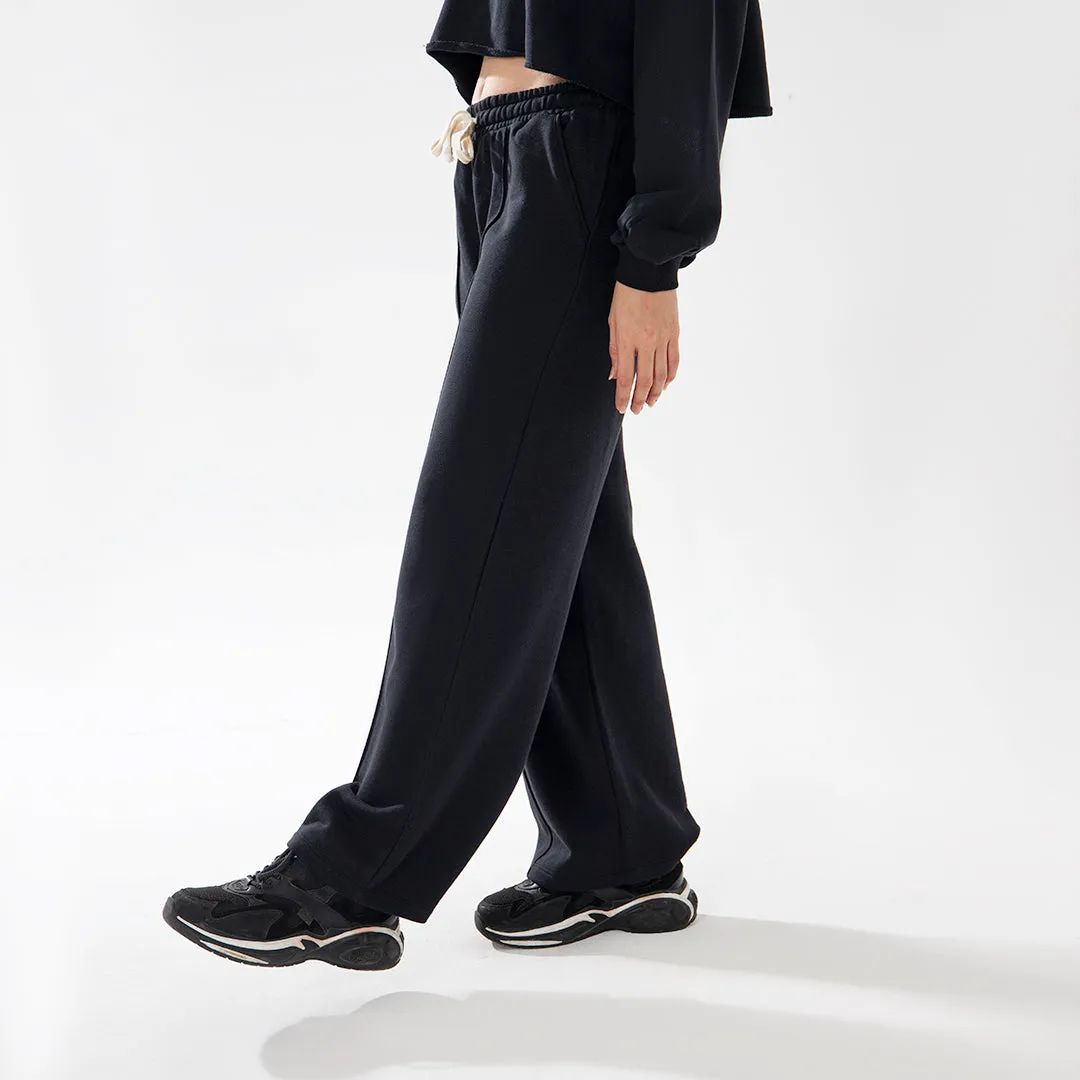 Seam Front Flare Trouser in Black