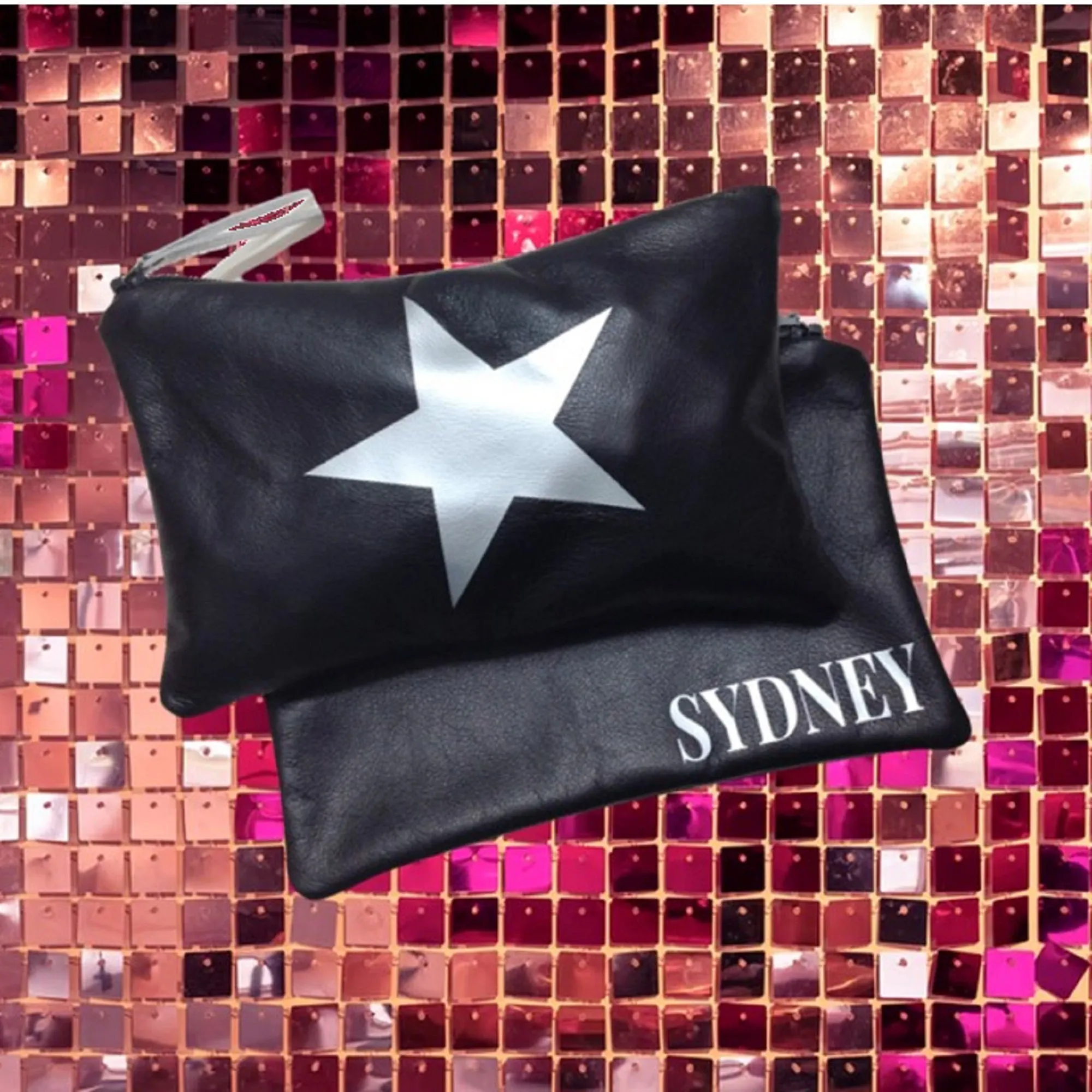 Star Personalised Leather Pouch